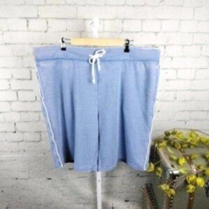 Alternative Sustainable Drawstring Shorts With Pockets In Blue Crush Ivory XXL
